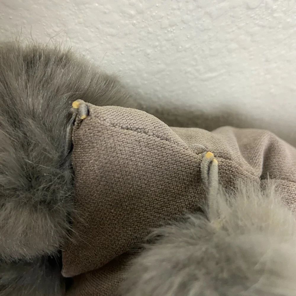 Pier 1 Set 2 pc Pillows Pom pom  Gray